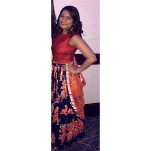Crop top and skirt